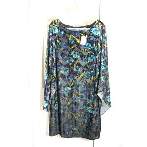 The Limited Fully Lined Velvet Burnout Shift Dress sz XL NWT